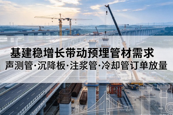 可克达拉基建稳增长带动预埋监测管材需求,声测管、沉降板、注浆管订单持续放量